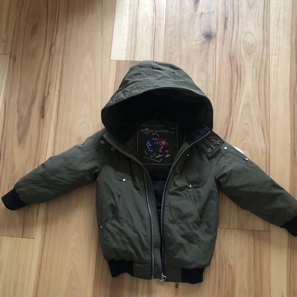Moose Knuckles Olive Jacket with Black Lining